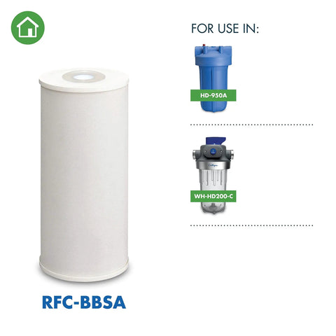 Sediment Buster Whole House Water Filter 25 Micron Replacement Cartridge 10x4.5 Inch Long Lasting Filter with 3 GPM Flow Fits