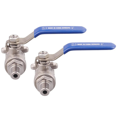 Two Pack Full Port Ball Valve One Quarter Inch Male To Female NPT Stainless Steel 304 Built Tough For Water Oil And Gas 1000 WOG Ships Fast