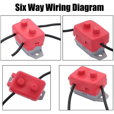 4 Pack 30amp Automatic Reset Circuit Breaker With Cover Dc 12V To 24V Resettable Overload Protector visible in wiring diagram.