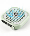 Pocket Sized Nail Dust Collector With 6000 RPM Powerful Suction For Home And Salon, Portable Nail Spa Vacuum in green color.