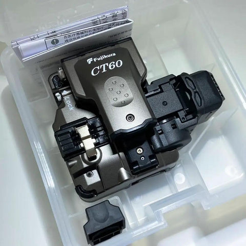 Professional Grade Fiber Optic Cutting Tool Featuring A Killer 28 Facet Blade That Slashes Through Up To Eighty Thousand Cuts Easy Wear Resistant Build Keeps It Rock Solid For Daily Single Dual Or Ribbon Fiber Installation Runs in a case.