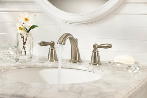 Oil-Rubbed Bronze Two-Handle Widespread Bathroom Faucet Trim Kit For 3-Hole Deck Mount Adjustable 8 To 16 Inch Spread Requires Valve 9000