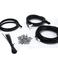 Premium Engine Room Silicone Vacuum Hose Dress Up DIY Kit For All Cars Fits Universal Vehicle Makes Models Black High Grade 60 PSI Heat Resistant Performance Auto Parts Upgrade Your Ride Today With This Durable Rubber Tubing Set. black silicone vacuum hoses with clips