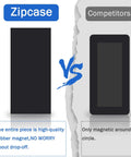 Comparison of Zipcase magnetic cover and competitor, highlighting full magnetic coverage for Six Pack Magnetic Vent Covers For Home HVAC 5.5 By 12 Inches