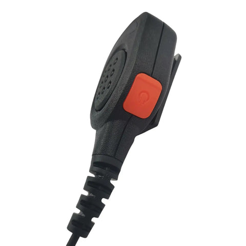 Ham Radio Speaker Microphone 3.5mm Threaded Ptt Shoulder Mic For Yaesu Vertex Dmr Standard Horizon Walkie Talkies Black IP65 Waterproof Handy Accessory side view
