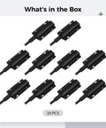 Press To Open Cabinet Latch Kit 10 Pcs Aluminum Alloy Cabinet Catch For Drawers And Doors Black Finishes Adhesive Mount