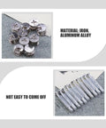 24 Piece Furniture Cam Lock Screws Set For Cabinet And Furniture Assembly, Silver Aluminum Alloy Fasteners on display