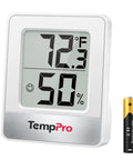 Digital Hygrometer Indoor Thermometer With Humidity And Temperature Readings And Comfort Indicator Face Icons For Dry Comfort Wet Boss Level Accuracy Sensor Simple Home Climate Monitor For Humidifier And Dehumidifier Control, white LCD with AAA battery