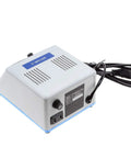 Back view of Powerful Workhorse Lab Micro Motor Micromotor 35000 RPM With Reversible Rotation in gray casing with power cords