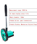 Mechanical Digital Roller rangefinder, manually Pushed rangefinder Wheel, Engineering Measuring Ruler 9999.9M with 160mm wheel diameter.