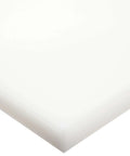 Close-up corner view of White UHMW Polyethylene Sheet Built Tough 0.125 Inch Thick 12 By 12 Inch Opaque White Heavy Duty Wear Resistant Plastic