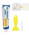 Drywall Patch Repair Kit For Quick Fixes Of Holes, Cracks, Dents, And Small Wall Damage showing paste, scraper, nozzle.