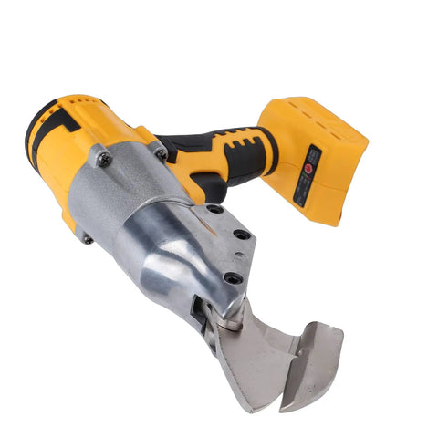 Jiawu Cordless Electric Metal Shears With 360 Degree Rotating Head And Led Light, showcasing alloy blades for smooth cuts.