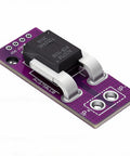 Heavy Duty Hall Effect Current Sensor 50A Linear Module for Power Monitoring, purple PCB design with connectors.