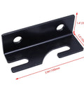 These Dang Tough Iron Bed Rail Connectors Make Assembly A Breeze Four Pack Heavy Duty Steel Brackets For Wooden Frames Headboards Footboards Easy Hook Up Fastener Hardware 3.94 Inches Long black iron bracket with dimensions