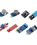 Array of 16 sensor modules from the All In One 16 In 1 Smart Home Sensor Kit For Arduino And Raspberry Pi, DIY Pro Grade Learning Pack