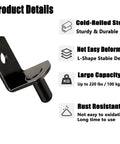 Heavy Duty L Shaped Cabinet Shelf Pins, 5Mm Nickel Plated Steel Support Pegs, durable cold-rolled steel with L-shape design.