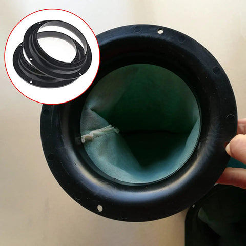 Sandblasting Cabinet Gloves 23.6 Inch Tough As Nails PVC Cotton Lined Work Gloves shown with glove holder and clamp