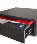 Open drawer view of Fireproof And Waterproof Safe With Digital Keypad And Fingerprint Lock Heavy Duty Steel Safety Box For Home Or Office