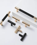 12 Pack Knurled Cabinet Handles 5 Inch Hole Center 6.2 Inch Length Aluminum Pulls Gold And Black Oxidation Finish on display