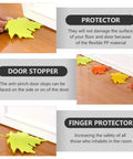 Maple Leaf Door Wedge Stops Four Pack For Slam Free Doors And Floor Protection Made From Sturdy PP Material Safe Odorless