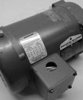 Side view of 0.5 HP 1725 RPM 3-Phase 60Hz TEFC 56C Frame Single Industrial AC Motor with NEMA 56C fan-cooled design.