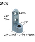Rock Solid 10 Pack Of Heavy Duty Beam Clamps Made From Premium Malleable Ductile Iron With Rust Free Zinc Plating And 250 Pound Load Capacity For Secure Rigging And Scaffolding Jobs That Need Reliable 3/8 Inch Threaded Connectors, 55mm x 21mm