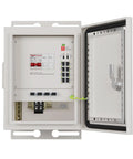 Rock Solid Outdoor Industrial PoE Switch Box With Hot 8 Gigabit Ports And 300W Power Budget For Security Cams And Gear built heavy duty enclosure open view.