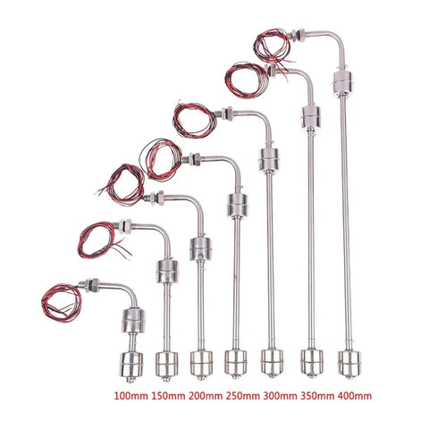 Heavy Duty Stainless Steel Double Ball Float Switch Water Level Sensor For Tanks And Pools 300mm Long 220V AC Switching