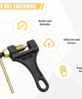 Beefy Heavy Duty Motorcycle And Bicycle Chain Breaker Tool with Riveting Pin, cast iron, showcasing hex nut fastening.