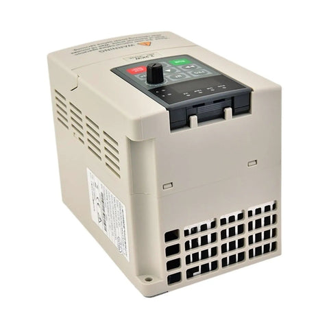 Beefy 0.4 To 2.2KW Variable Frequency Drive VFD Inverter With Speed Vector Control For 3 Phase Motors 0 To 999.99 Hz Output 380VAC 1.5KW Version ZA D12 For Industrial Use, beige unit
