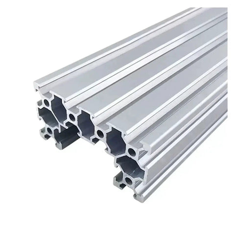 Top Shelf 4040 V Slot Aluminum Profile One Meter Long Double Groove Extrusion close-up view showing grooves and beams.