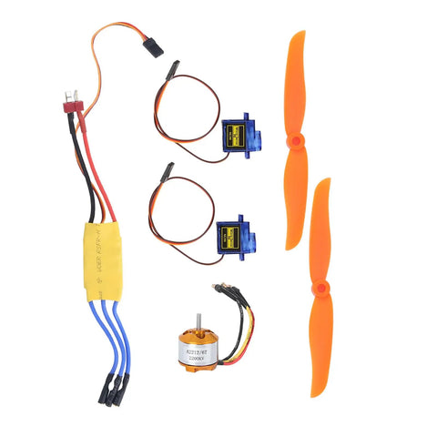 High Performance Brushless Motor And ESC Combo Kit For 400 To 450 RC Planes And Helicopters, 9G SG90 KV2200 Motor, 6035 Propeller, 30A ESC
