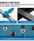 Double Groove Rail Cutter Tool for Bench Top Trunking and Transfer Slider with 50cm ruler inch and centimeter scales