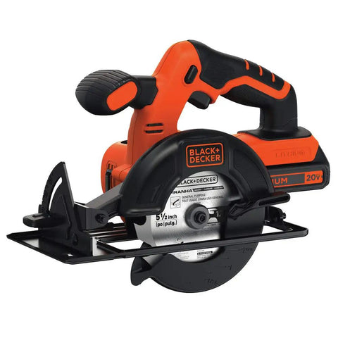 Compact circular saw from 20V Max Cordless Power Tool Kit With 4 Tools, 2 Batteries And Charger, featuring sharp blade