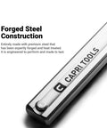 Beefy 20-Inch Heavy Duty All Steel F-Style Bar Clamp With 5-1/2 Inch Throat and 2645 Lb Clamping Force with forged steel construction