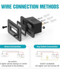 12V 24V 36V 48V 60V 72V Battery Monitor Meter Waterproof LED Battery Capacity Voltage Indicator showing connection methods