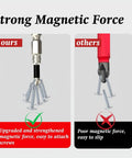 Top Tier Magnetic Drill Bit Kit With Shockproof S2 Alloy Steel Screwdriver Bits And Non Slip Hex Shank For High Torque Impact Driver Jobs And Heavy Duty Electric Drills That Hold Screws Tight During Any Tough Project. Close-up of strong magnetic bit holding screws