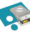 Circle Punch 1.75 Inch with safety lock shown cutting crisp circles in cardstock for card making and scrapbooking projects