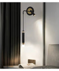 Upgrade Your Hangout With These Top Tier Wall Sconces And Hanging Wire Lamp Pair Offering Glare Free Led Lighting For Chill Living Room Or Bedroom Setup In Warm White Matte Acrylic Shading, featuring a sleek black wall sconce and pendant light.