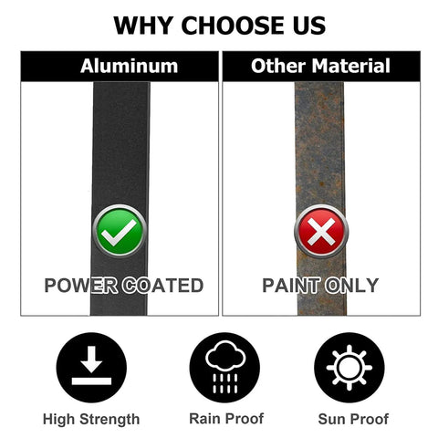 Comparison of Aluminum vs Other Material for Durable Iron Deck Balusters 32.25 Inch Black Spindles, 26 Pack With Screws For Outdoor Deck Stairs And Porch Railing, Warp Proof Rust Resistant Metal For Safe Modern Outdoor Look Tough As Nails