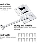 Heavy Duty 2 Pack 6 Inch T Style Screen Door Latch Built To Last For RV Camper Trailer Trucks And Motorhomes Stainless Steel Exterior Door Holder Hook Keeper Accessory with screws
