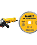 Heavy Duty 4.5 Inch Angle Grinder With 11 Amp Motor And Paddle Switch, Built Like A Pro Workhorse For Heavy Lifting With 11000 Rpm Torque and Diamond Blade Kit