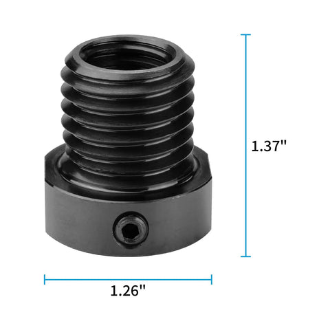 Lathe Headstock Spindle Adapter Converts Three Quarter Inch By Sixteen Tpi To One Inch By Eight Tpi With Blackened Rust Resistant Finish