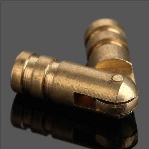 20Pcs Copper Barrel Hinges Set For Cabinets And Jewelry Boxes, durable pure copper, 20mm x 4mm, smooth rotation, on dark background