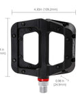 Non Slip Mountain Bike Pedals With Lightweight Nylon Fiber Platform For MTB And BMX 3 Bearing Cr Mo Spindle Rugged All Terrain Pedals Nine Sixteenth Inch Spindle Durable Abrasion Resistant Grippy For Rough Trails Built To Last, 4.30 x 3.94 x 0.98 in