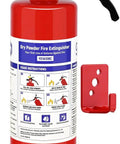 Multipurpose 2.5 Lb ABC Dry Chemical Fire Extinguisher Rated 1A 10B C showing usage instructions and mount.