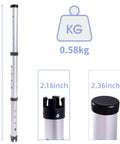 Aluminum Alloy Golf Ball Retriever With Storage Bag, Detachable Pick Up Tube, 40.15 inches, lightweight 0.58 kg, and end details.