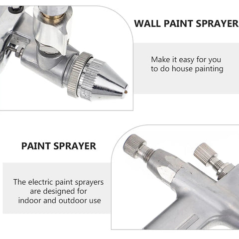 Beavorty Professional Aluminum Pneumatic Air Paint Sprayer Gun for Furniture and Automotive Equipment Repair close-up of nozzle.
