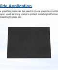 Rectangular Graphite Block Ingot Plate Sheet For Melting And Electrolysis, High Purity Graphite For Foundry Casting And Laboratory Use, 50x50x1mm, Black, Pack Of 2, Durable Non Porous Low Impurity, displayed with wide application text background.